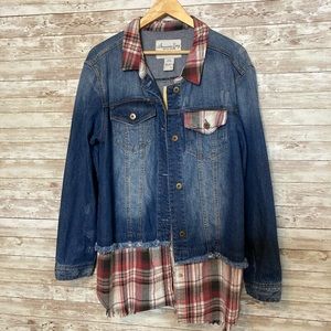 American Rag Faux Layered Denim Jacket NWT